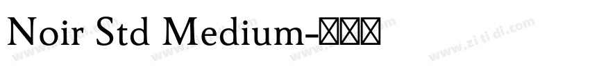 Noir Std Medium字体转换